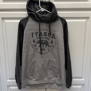 Itasca Men's Gray and Black Hoodie